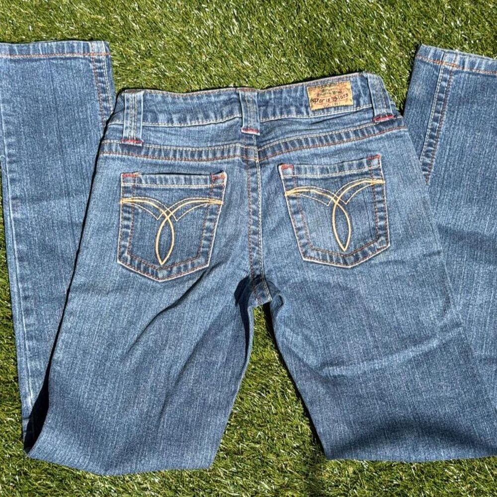 Y2k paris blues low rise jeans